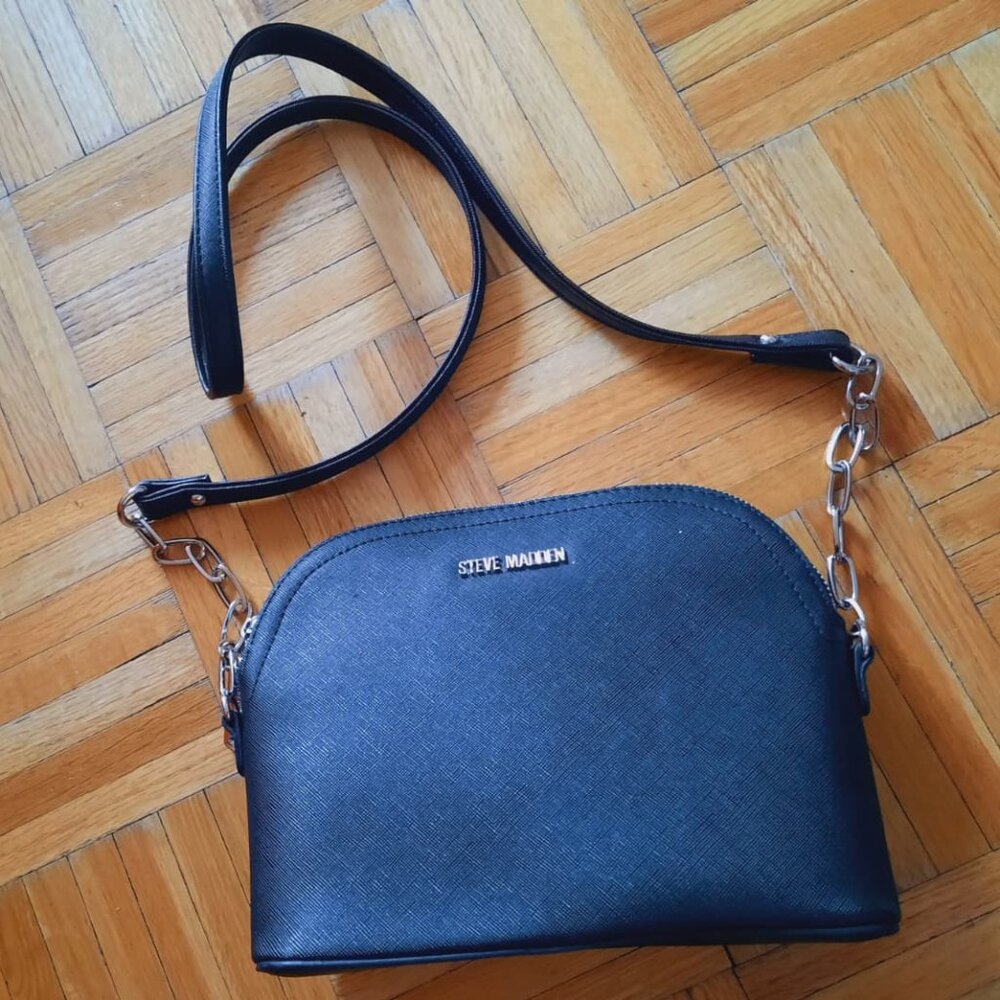 Steve Madden Crossbody bag black and grey, NEW - Picture 3 of 15